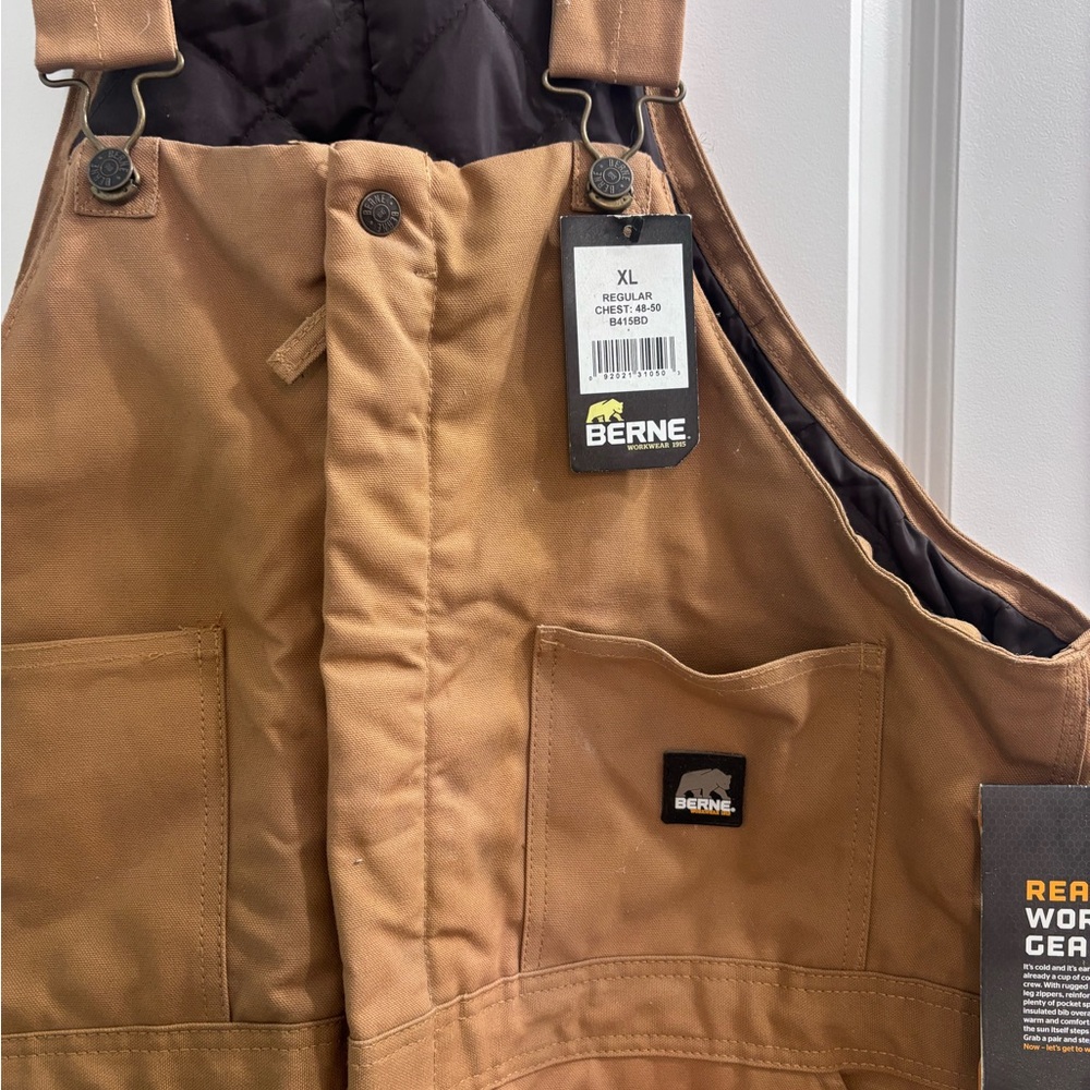 Berne Heritage Insulated Bib Overalls Size XL New With Tags - Picture 2 of 5